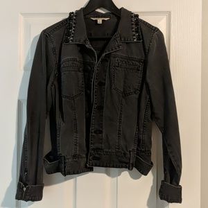 CAbi Jackets & Coats - CAbi Jeans Black Denim Jacket Beaded Jewel Collar CAbi Jackets & Coats - CAbi Jeans Black Denim Jacket Beaded Jewel Collar